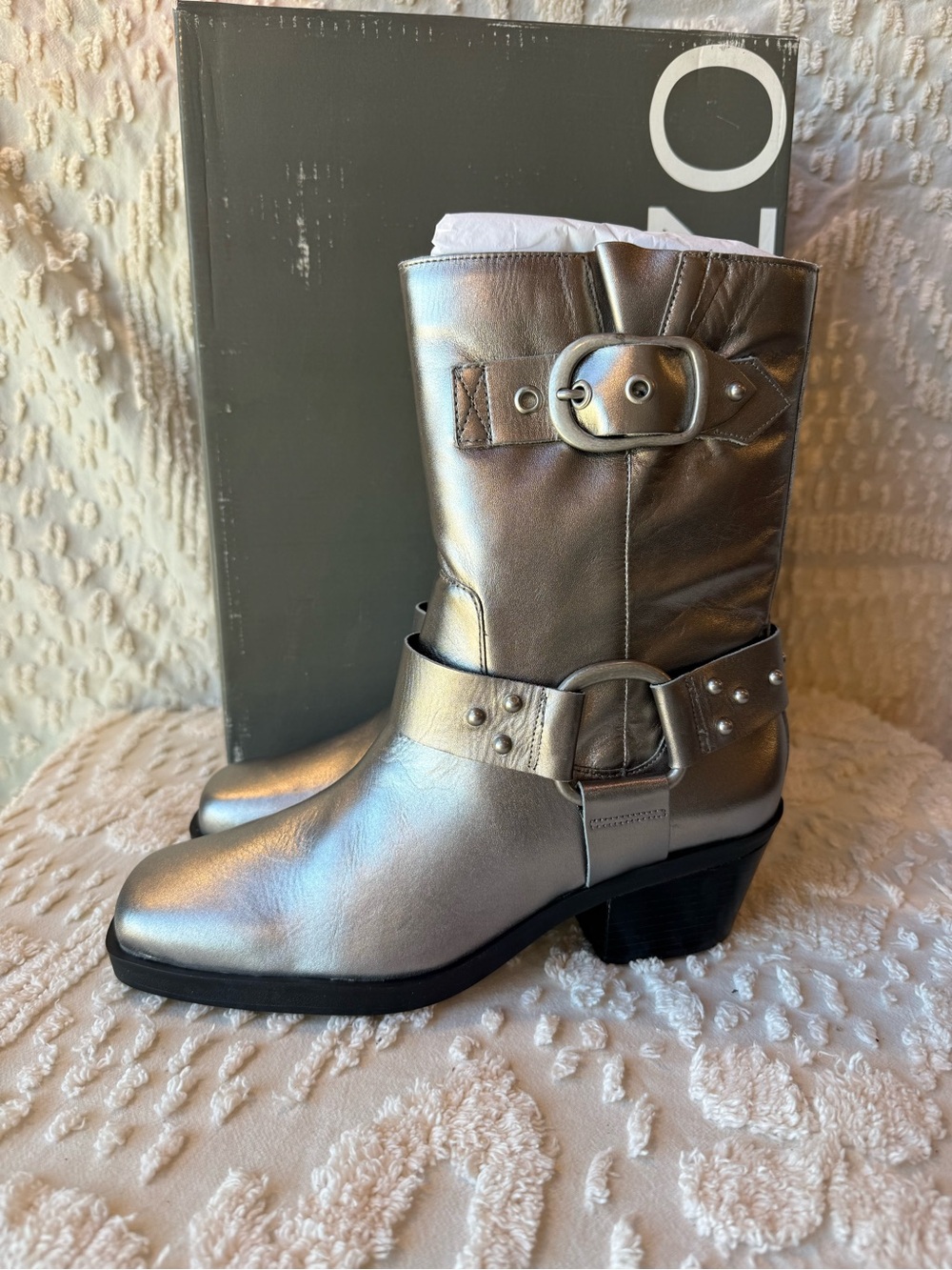 Silver Arezzo Boots #700